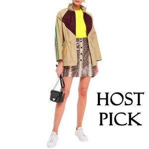 NWOT Sandro python snakeskin pattern leather mini skirt, L